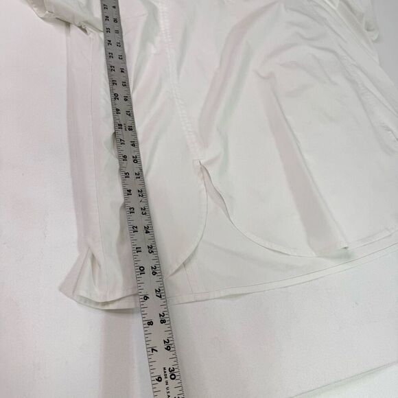 Athleta Top Womens 1X Shirt White Pullover V Neck Oversized Comfort AThletic - Picture 3 of 7